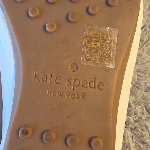 Kate Spade New York Loafers Leather White Spade Horsebit Womens 6.5B EU 37 - Picture 8 of 9